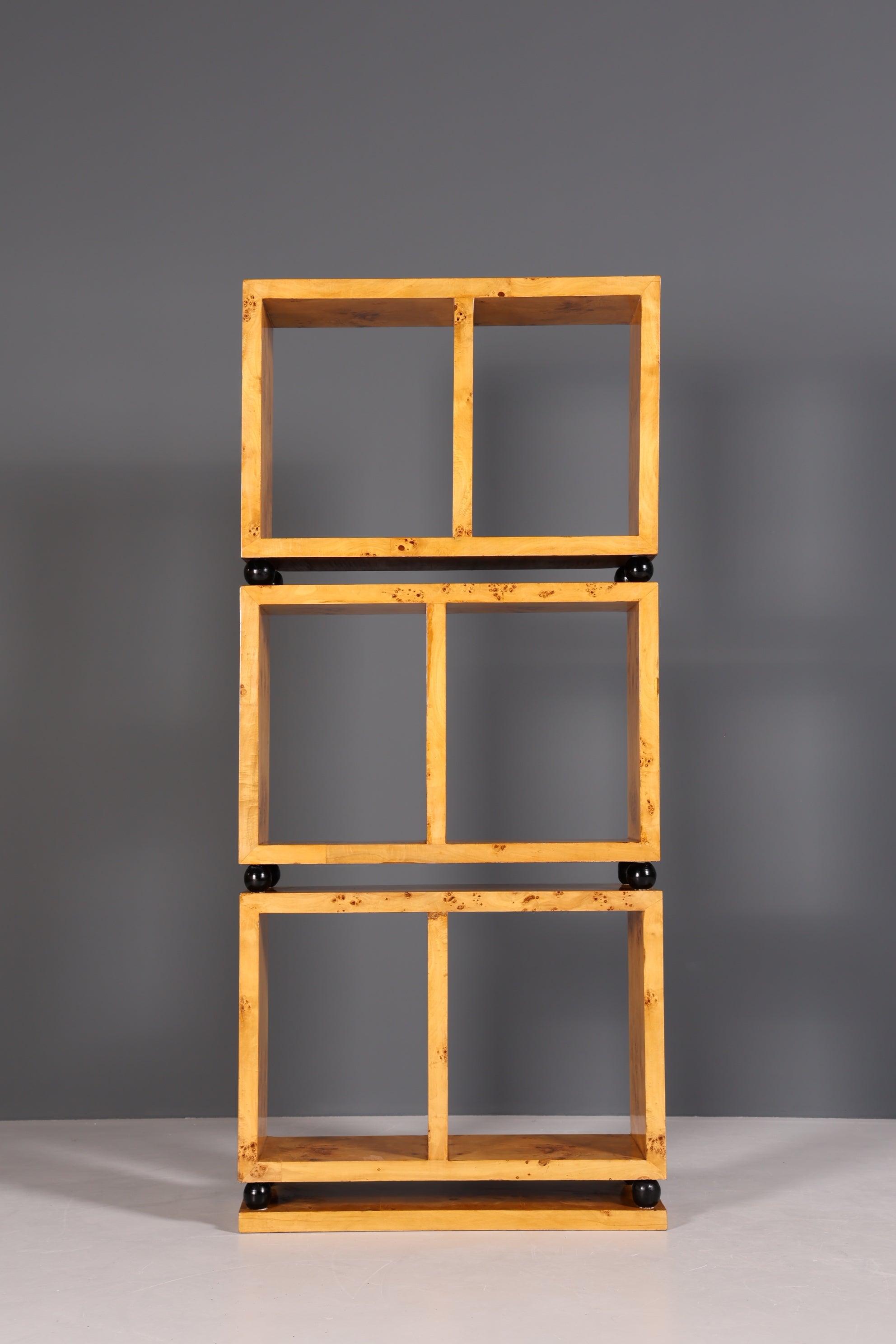 Beautiful Art Deco Design Bookcase Birch Luxury Shelf Bookshelf