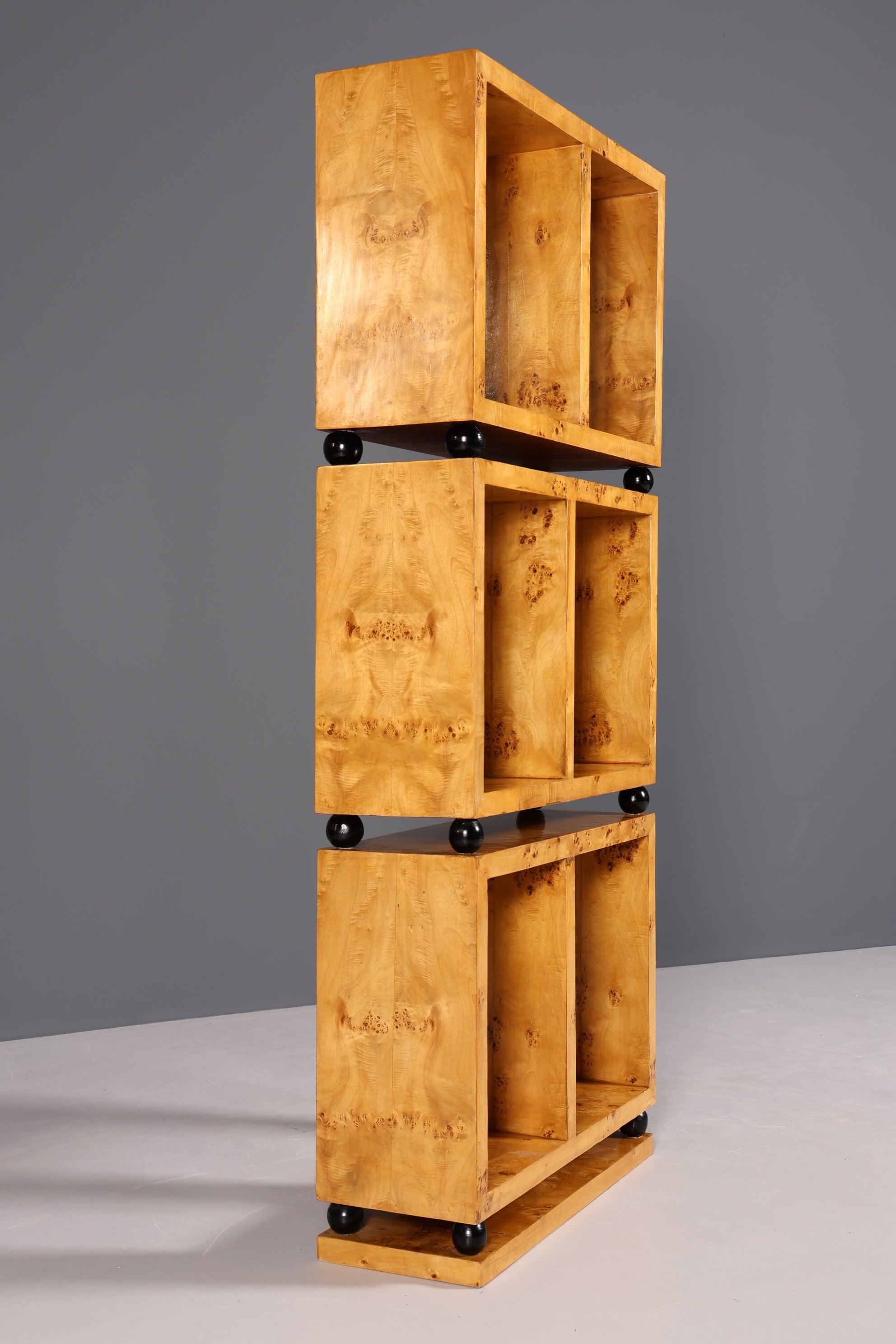 Beautiful Art Deco Design Bookcase Birch Luxury Shelf Bookshelf