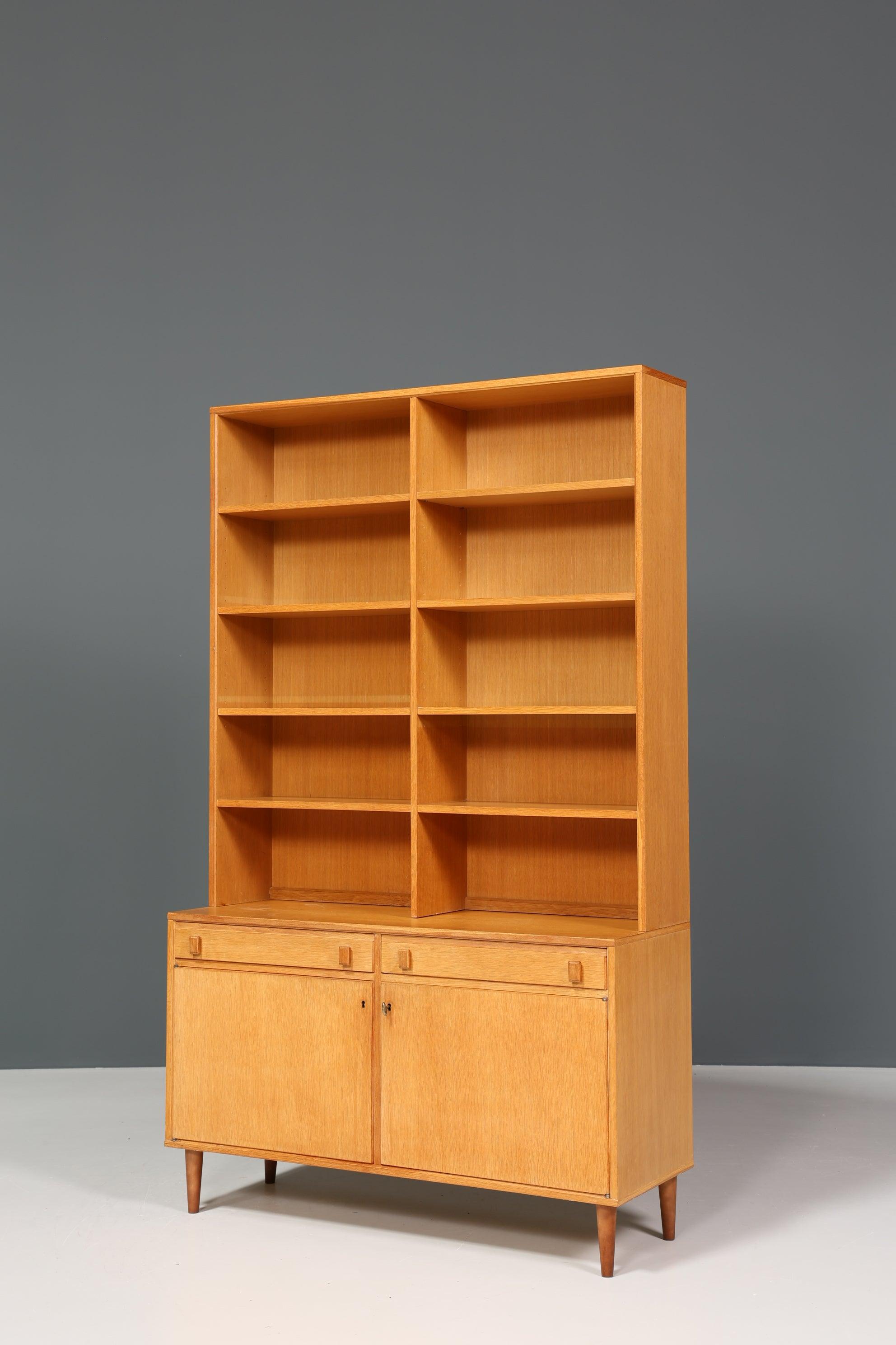 Stilvolles Mid Century Regal &quot;Made in Denmark&quot; echt Holz Schrank Danish Design Retro Kommode Vintage Bücherregal 60er Jahre