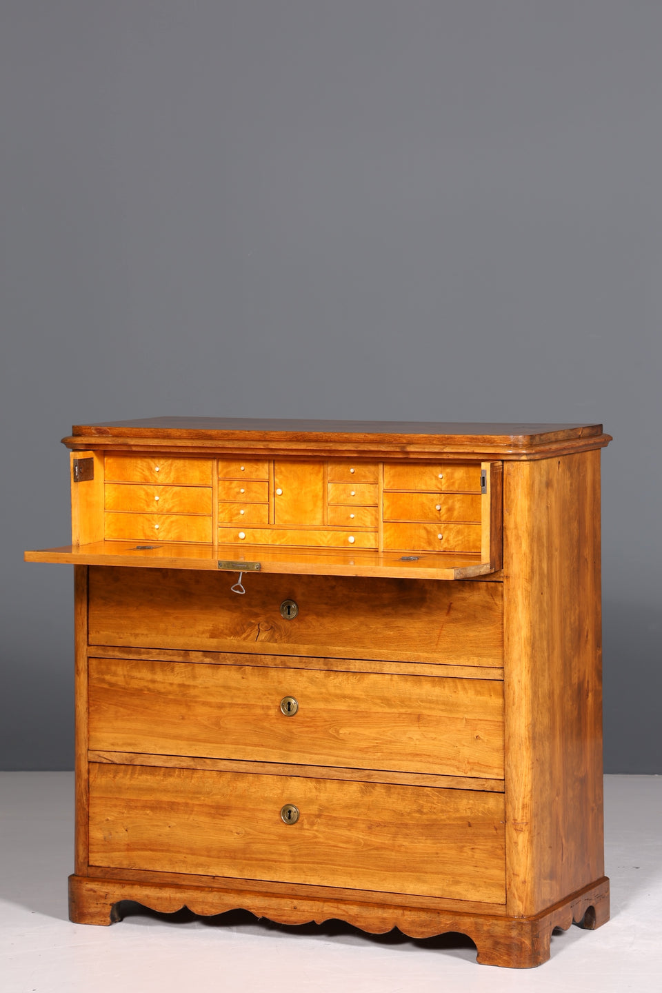 Stilvoller Original Biedermeier Sekretär um 1860 Kommode Antik Büro Kommode Secretary