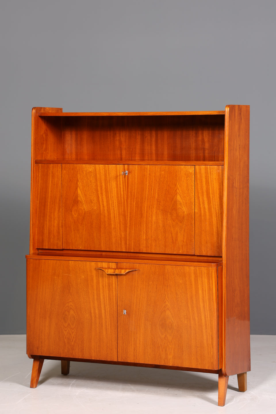 Wunderschöner Mid Century Schrank František Jirák für Tatra Nabytok Sekretär Bücherregal Retro Highboard Vintage Regal 60s