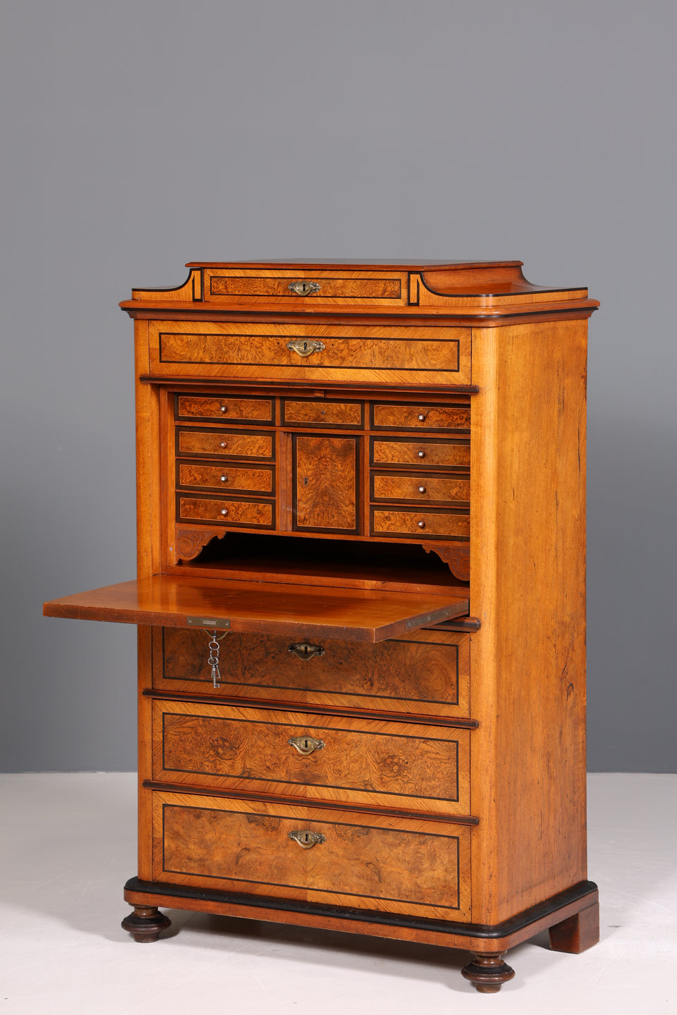 Wunderschöner Louis Philippe Sekretär um 1880 Gründerzeit Antik Schrank Chiffoniere