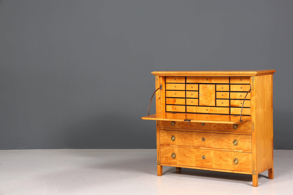 Stylish original Biedermeier secretary around 1860 chest of drawers antique office chest of drawers