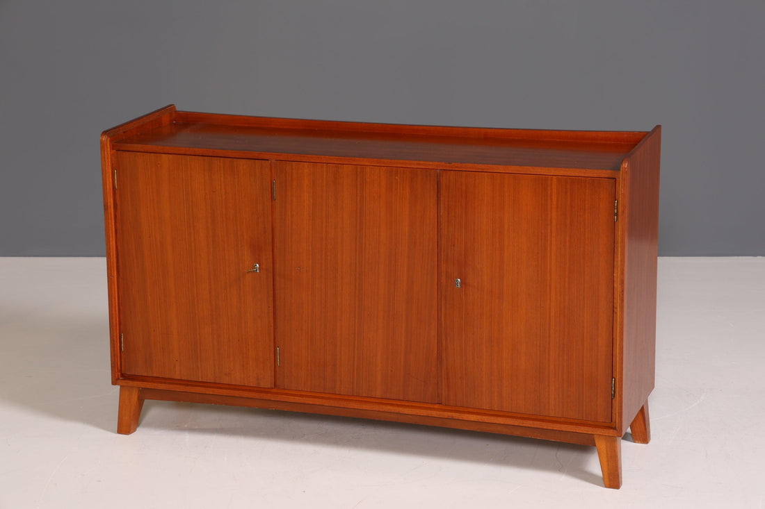 Simple mid century sideboard vintage TV chest of drawers 60s cabinet 1 of 2