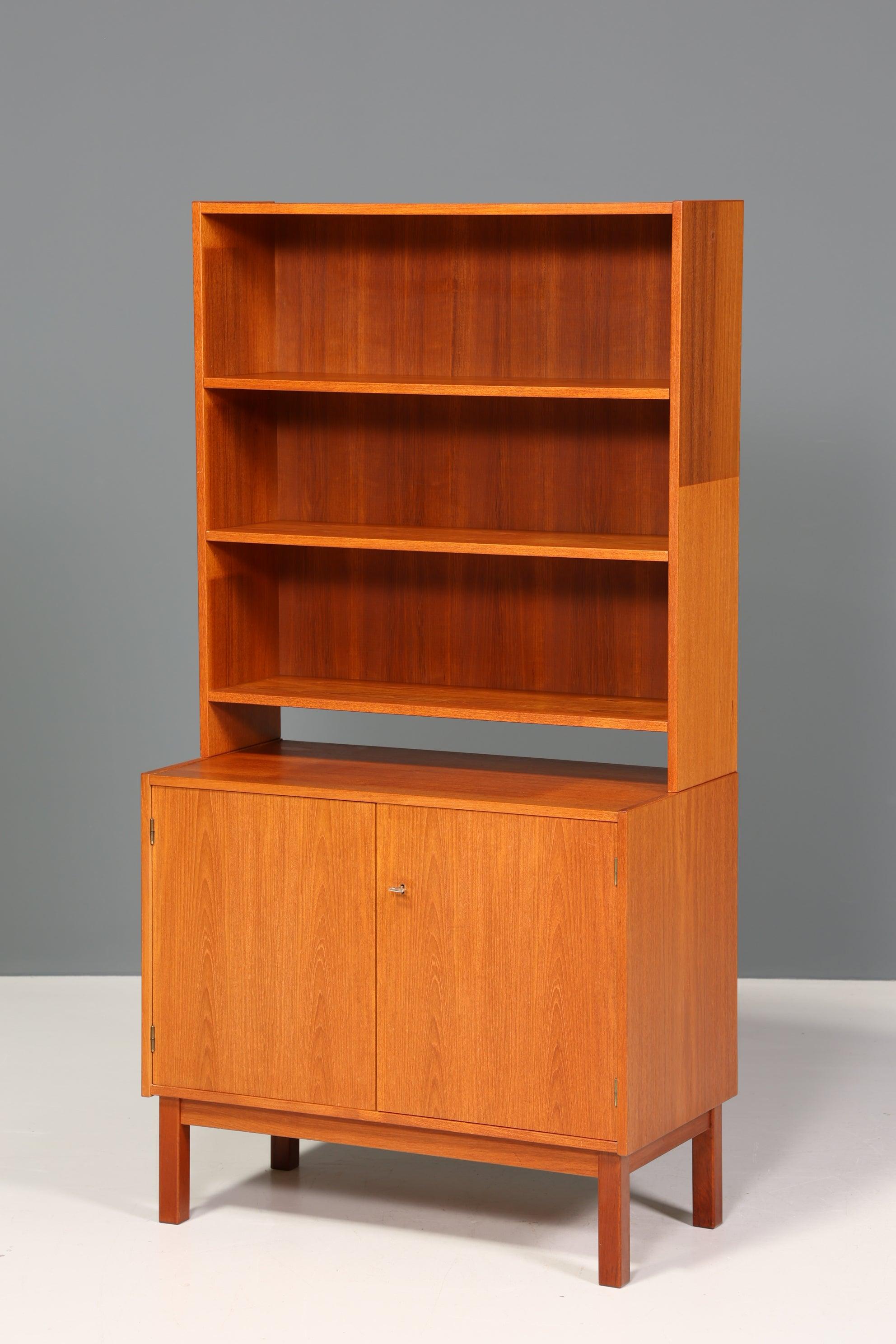 Stilvolles Mid Century Regal Vintage Highboard Holz Schrank 60er Jahre Bücherregal