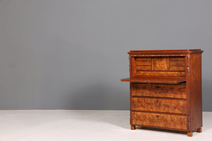 Stylish Louis Philippe Secretary Vertiko Wilhelminian style chest of drawers around 1880 desk