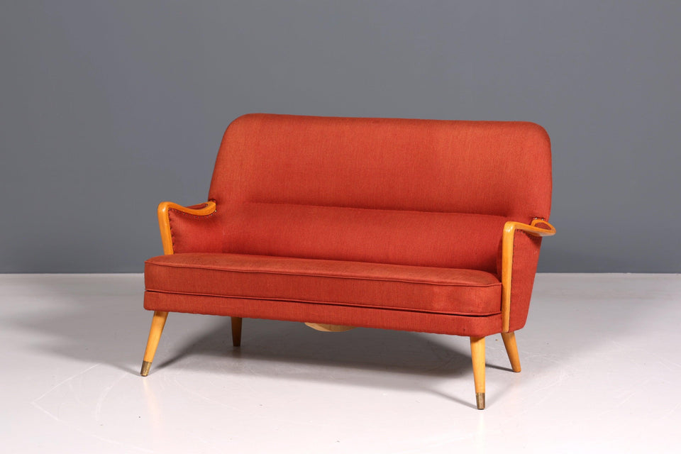 Beautiful Mid Century 2 Seater Sofa Retro Couch Danish Design Upholstered Sofa Vintage Canapé