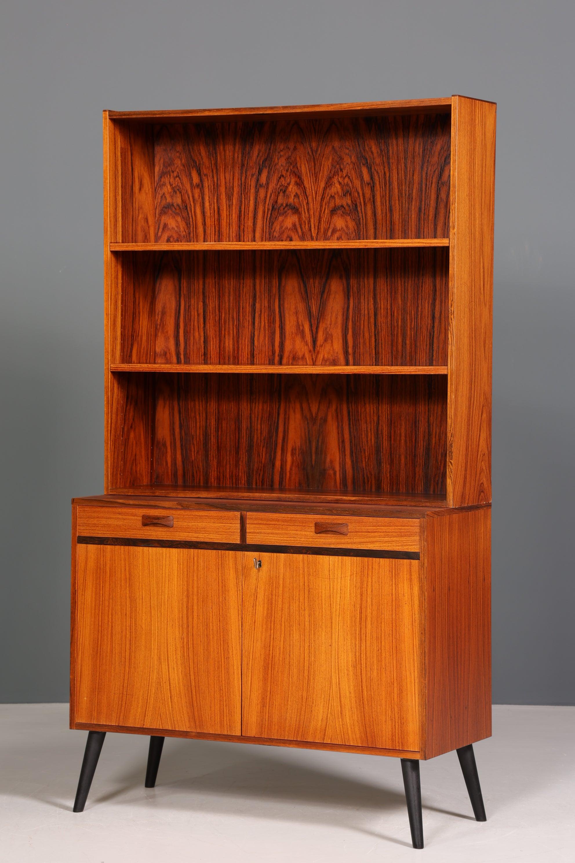 Wunderschönes Mid Century Bücherregal Palisander Regal 60er Jahre Schrank Vintage Bücherablage Retro Kommode