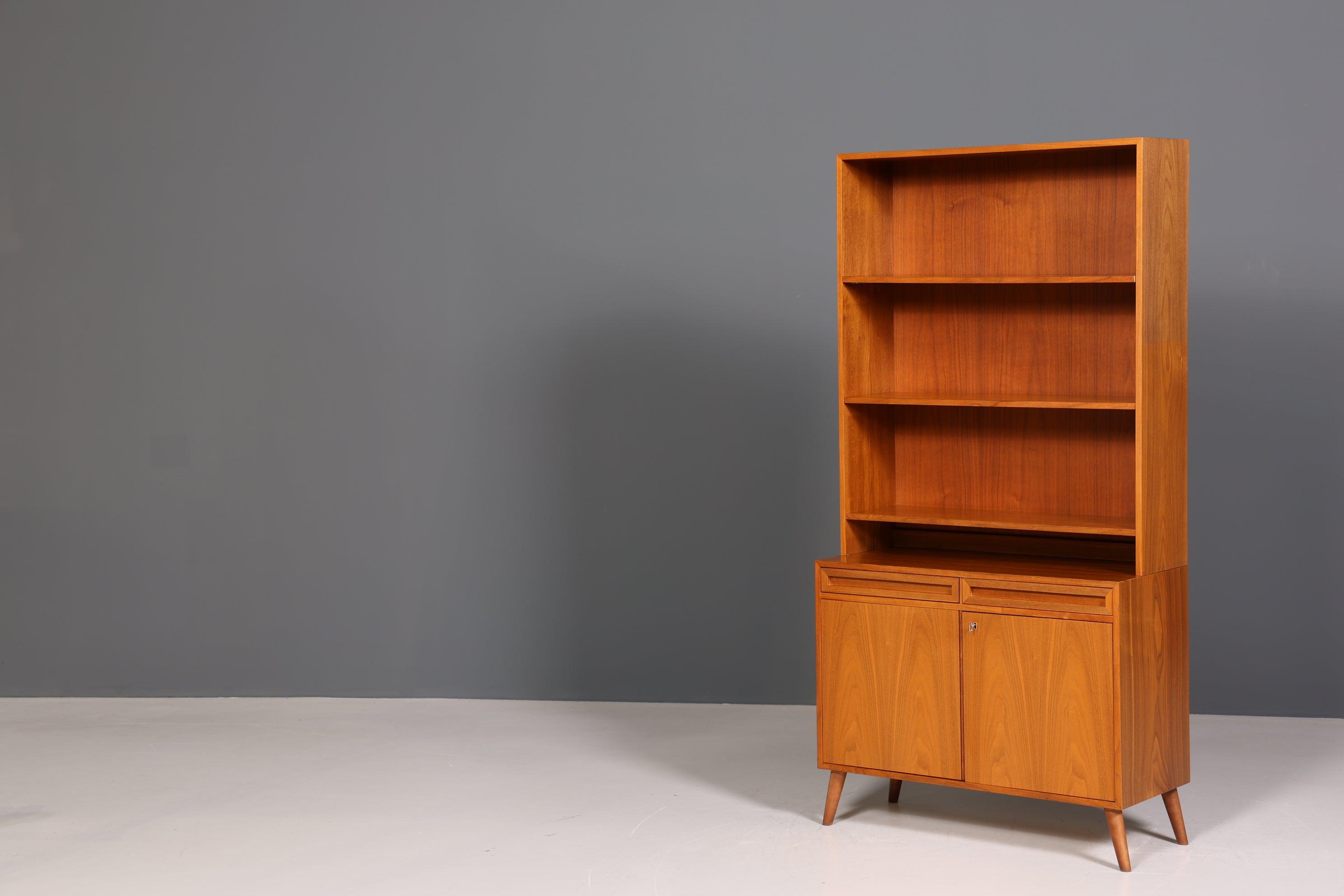 Mid Century Bücherregal Danish Design Teak Holz Schrank Retro Kommode &quot;Made in Denmark&quot; Regal 60s