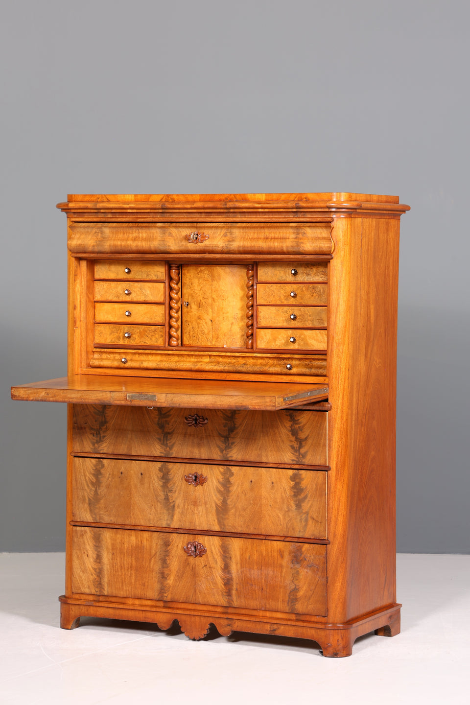 Traumhafter Louis Philippe Sekretär um 1880 Gründerzeit Antik Schrank Chiffoniere Kommode