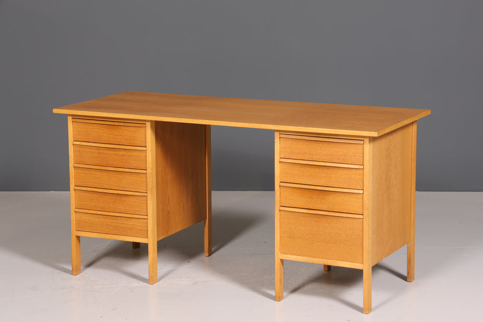 Stilvoller Mid Century Schreibtisch echt Holz Made in Denmark Tisch Bürotisch Office Desk 60er Jahre