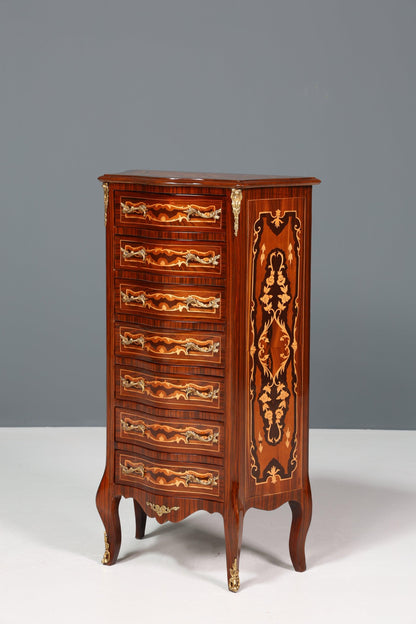 Wunderschönes Barock Design Vertiko Louis XV Highboard Kommode Schubladenkommode