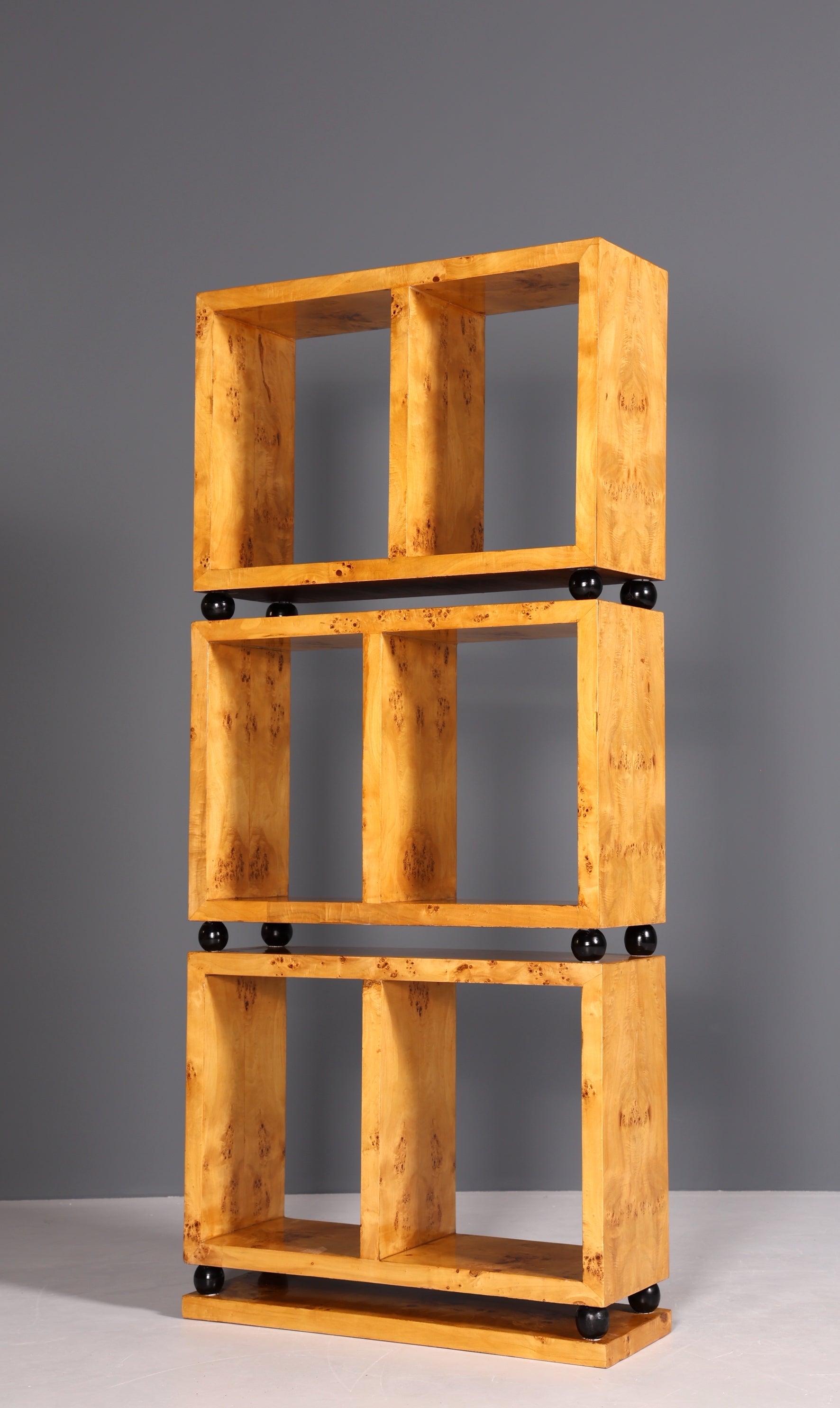 Beautiful Art Deco Design Bookcase Birch Luxury Shelf Bookshelf