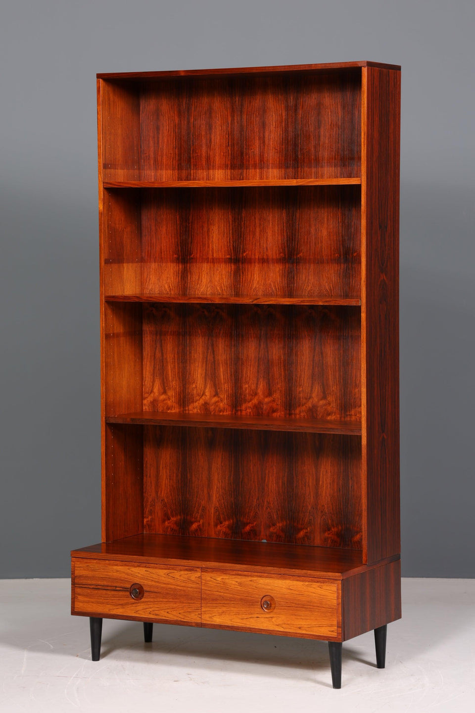 Beautiful Mid Century Rosewood Shelf Vintage Bookcase 60s Cabinet Chest of Drawers