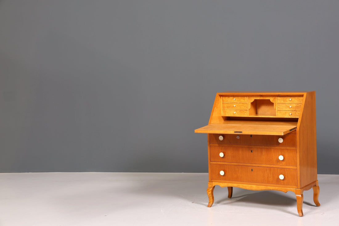 Beautiful Swedish secretary around 1930 office chest of drawers writing desk