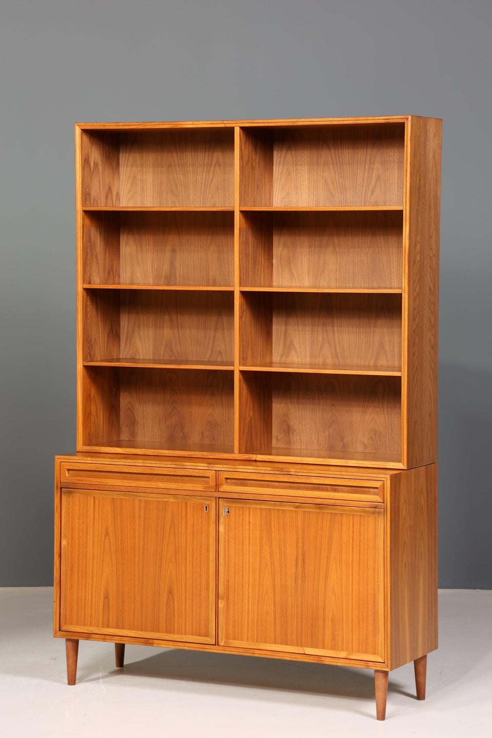 Simple Mid Century Bookcase Danish Design Cabinet Retro Chest of Drawers "Made in Denmark" Shelf 60s