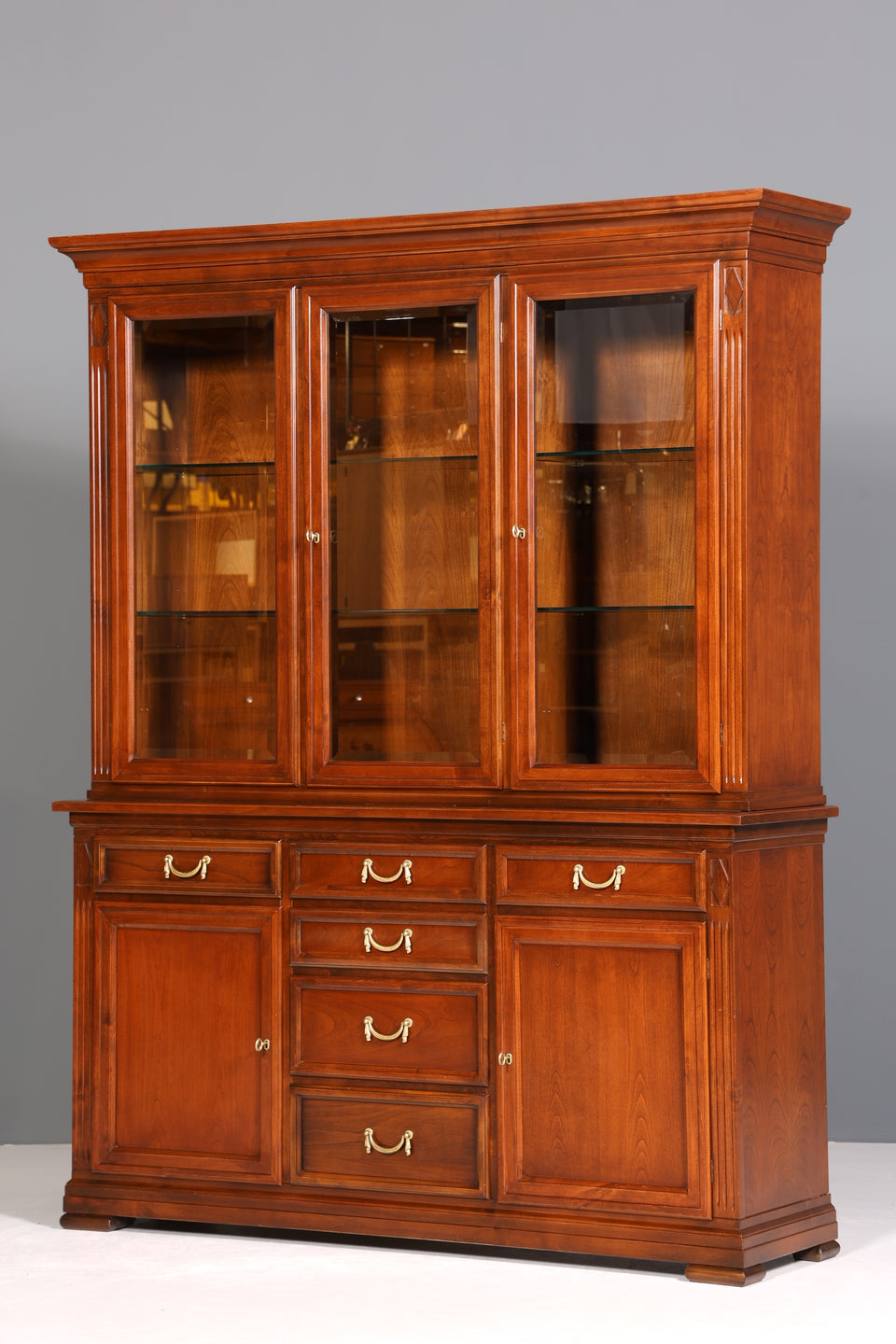 Traumhafte Original Selva Vitrine Antik Stil massiv Holz Buffet Villa Borghese Schrank Bibliothek