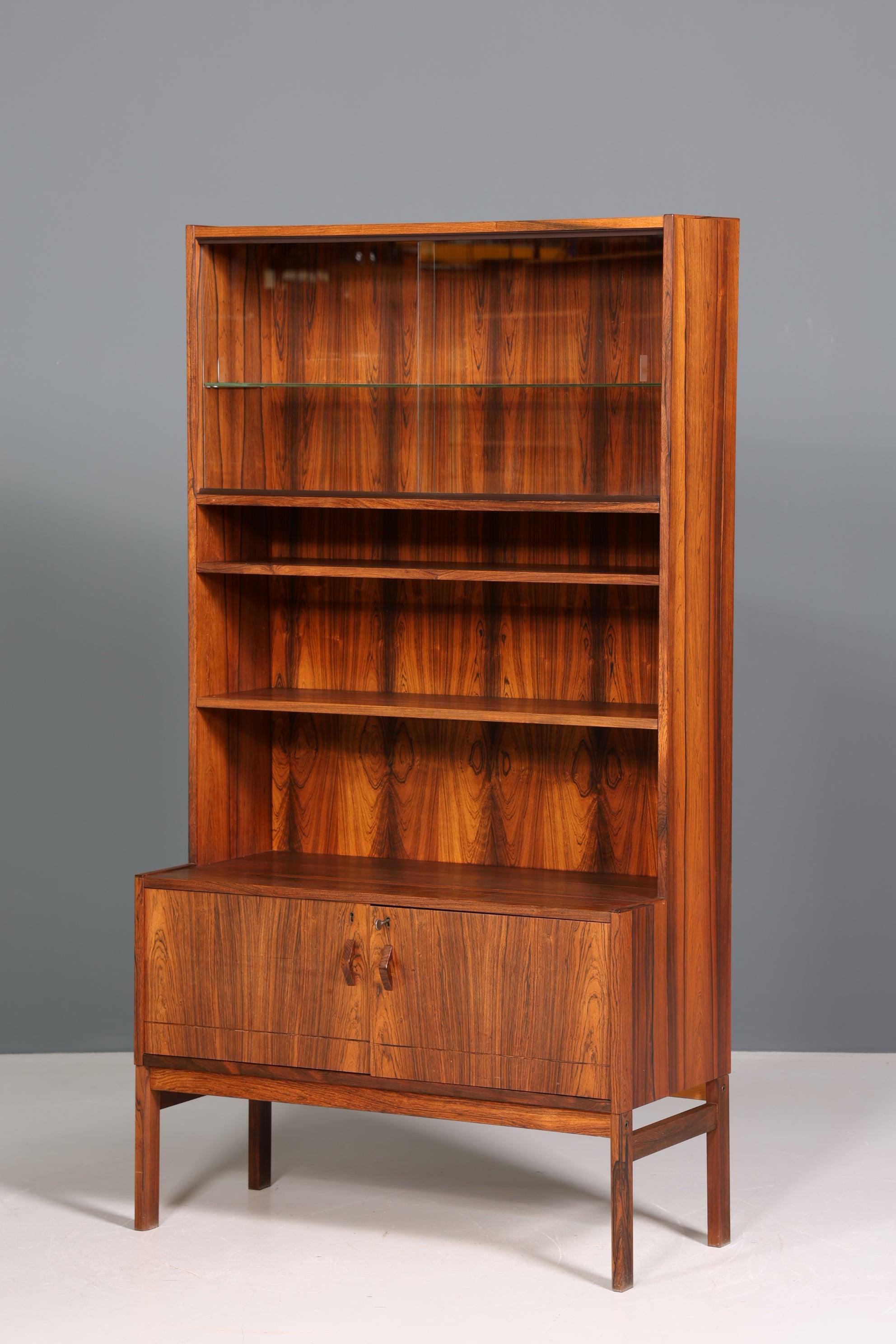 Stylish Mid Century Shelf Danish Design Rosewood Cabinet Display Cabinet Retro Chest of Drawers Vintage Bookcase 60s