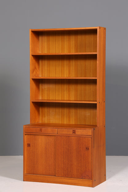 Wunderschönes Mid Century Regal skandinavisches Bücherregal Teak Holz Kommode 60er Jahre