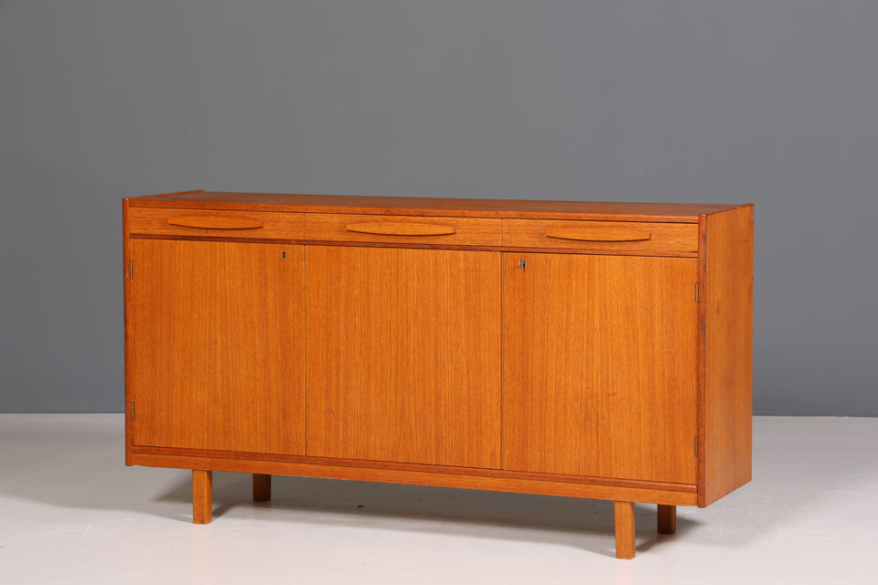 Wunderschönes Mid Century Highboard Vintage Schrank Retro Sideboard Danish Design Teak Holz Kommode