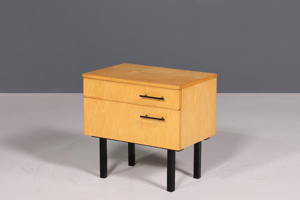 Simple mid century chest of drawers, vintage folding cabinet, retro bedside table 2 of 2