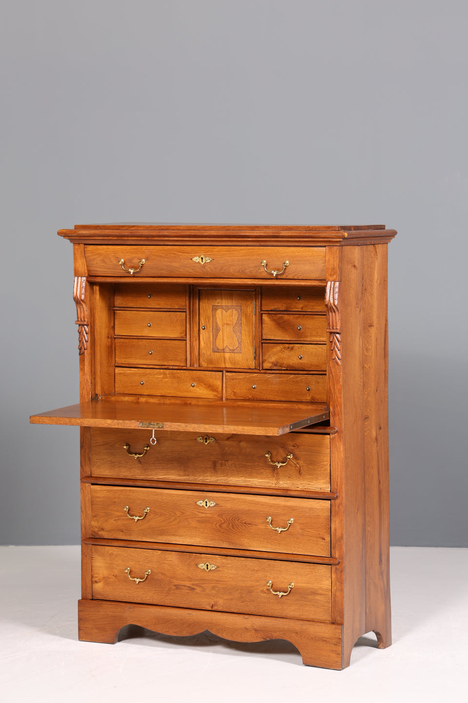 Wunderschöner Louis Philippe Sekretär um 1880 Gründerzeit Antik Schrank Chiffoniere Highboard