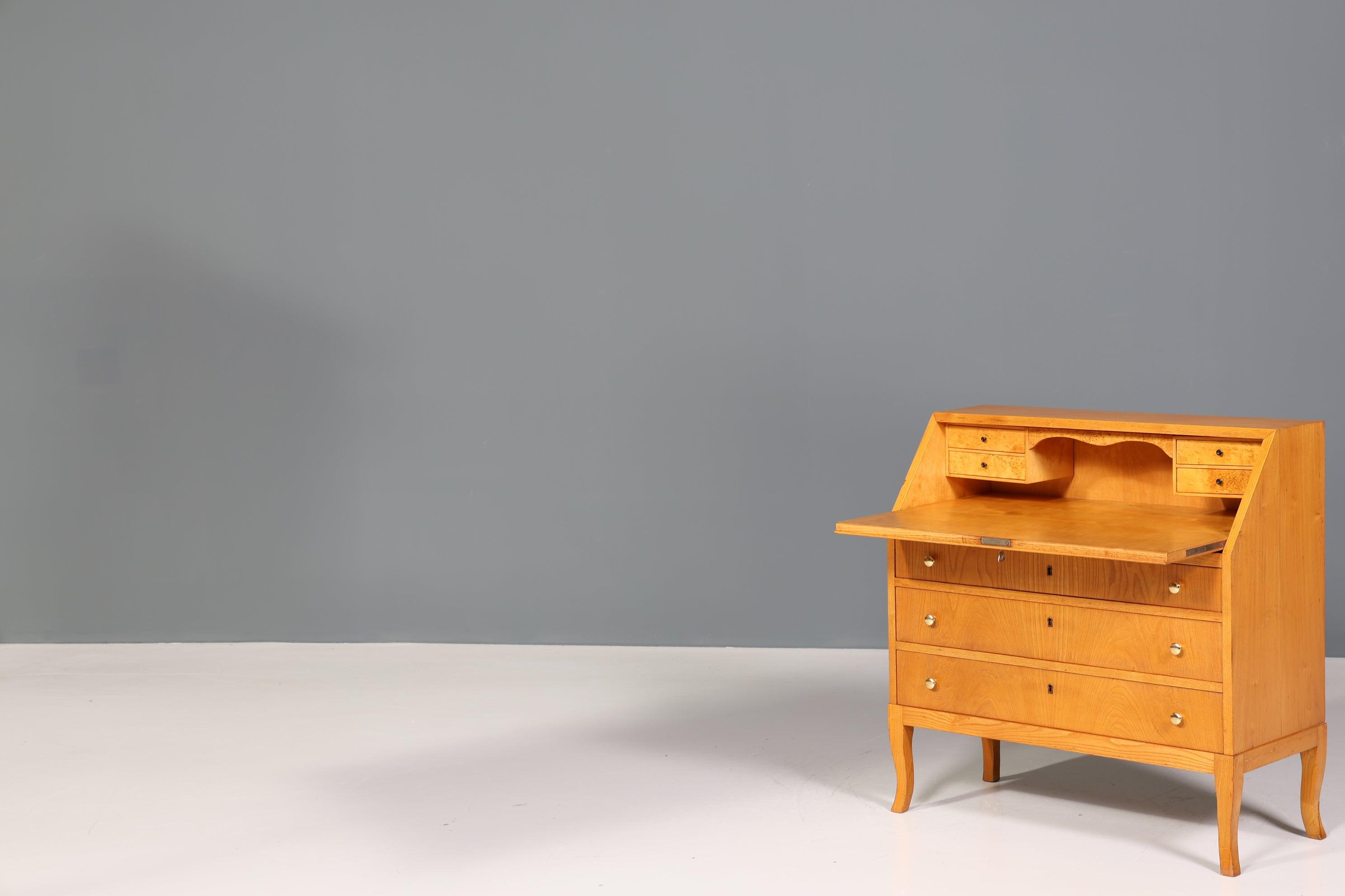 Stylish secretary in Biedermeier style around 1930 real wood writing furniture chest of drawers