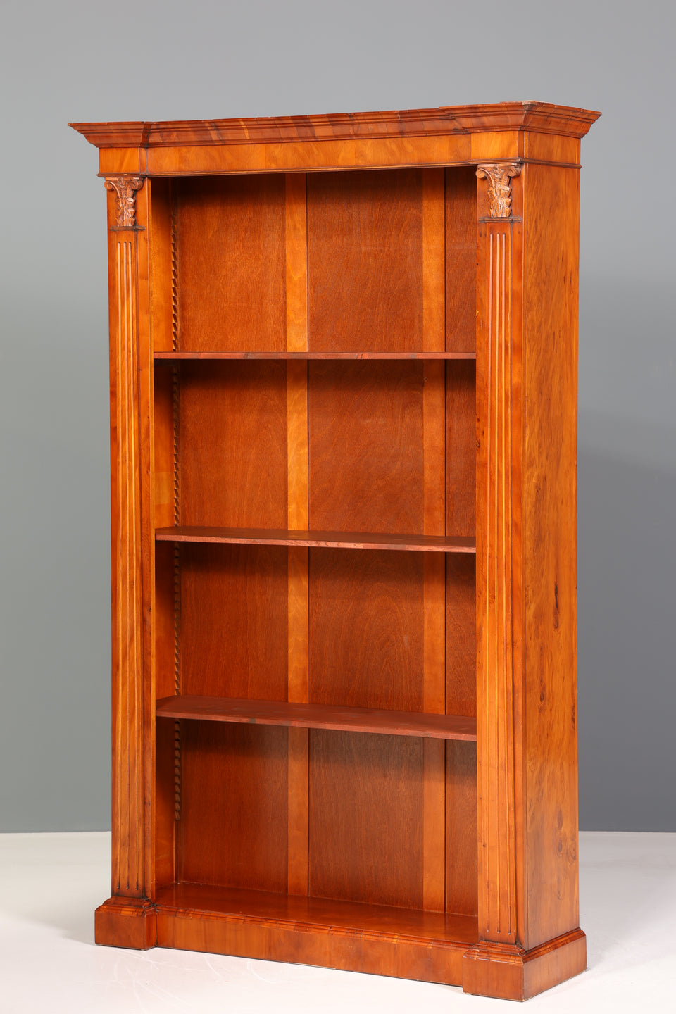 Fantastic English XXL bookcase antique 60s yew bookcase bookshelf