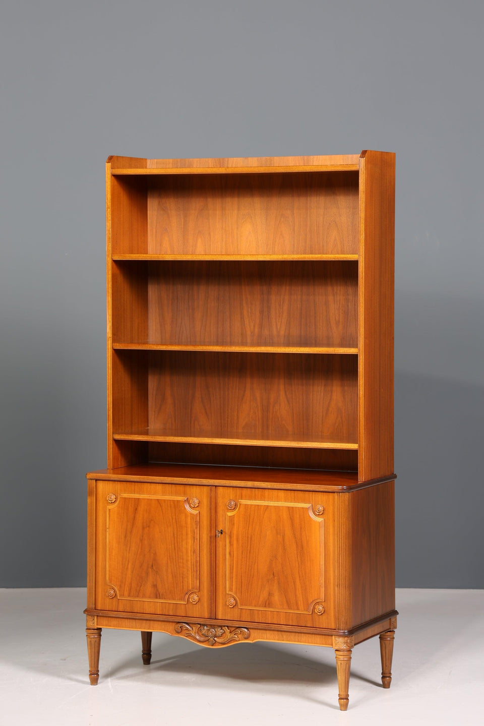 Fantastic Mid Century Shelf Cabinet Chippendale Retro Bookcase Vintage Bookshelf 60s