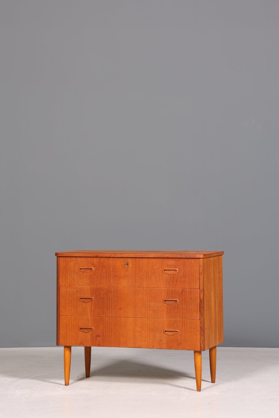 Stilvolle Mid Century Kommode "Made in Denmark" Teak Holz Sideboard Wäschekommode echt Holz Schubladenkommode