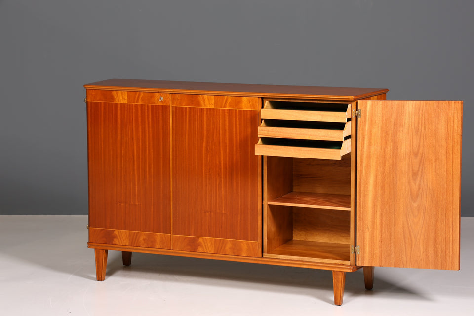 Edles Mid Century Highboard Sideboard Vintage Schrank 60er Jahre Büro Kommode Aktenschrank