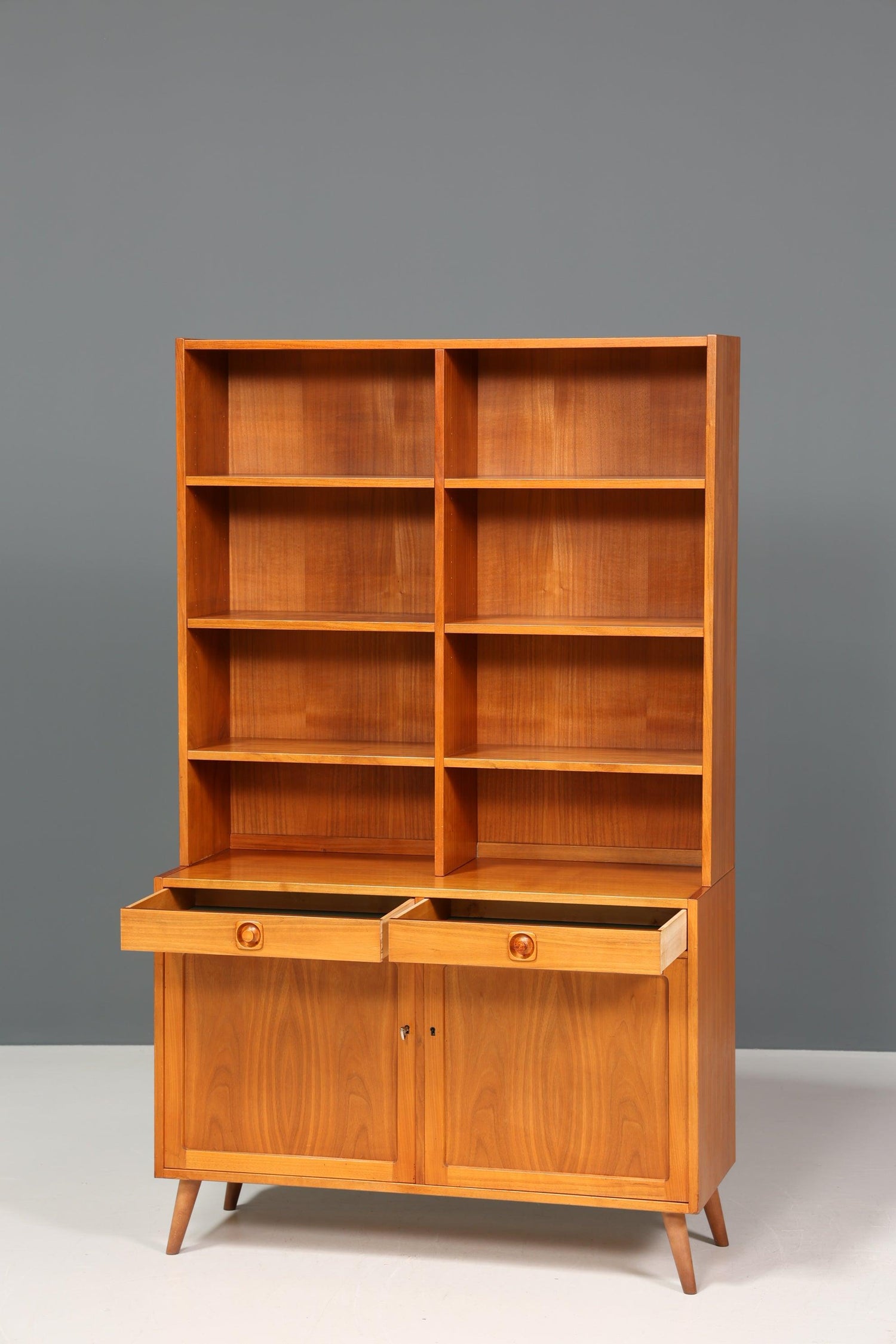 Fantastic Mid Century shelf &quot;Made in Denmark&quot; real wood cabinet Danish design retro chest of drawers vintage bookcase 60s