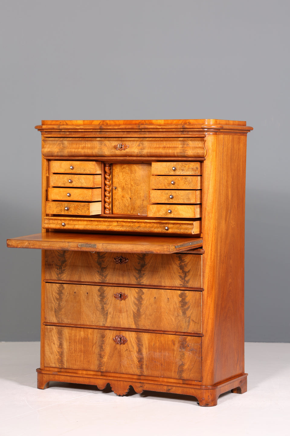 Traumhafter Louis Philippe Sekretär um 1880 Gründerzeit Antik Schrank Chiffoniere Kommode