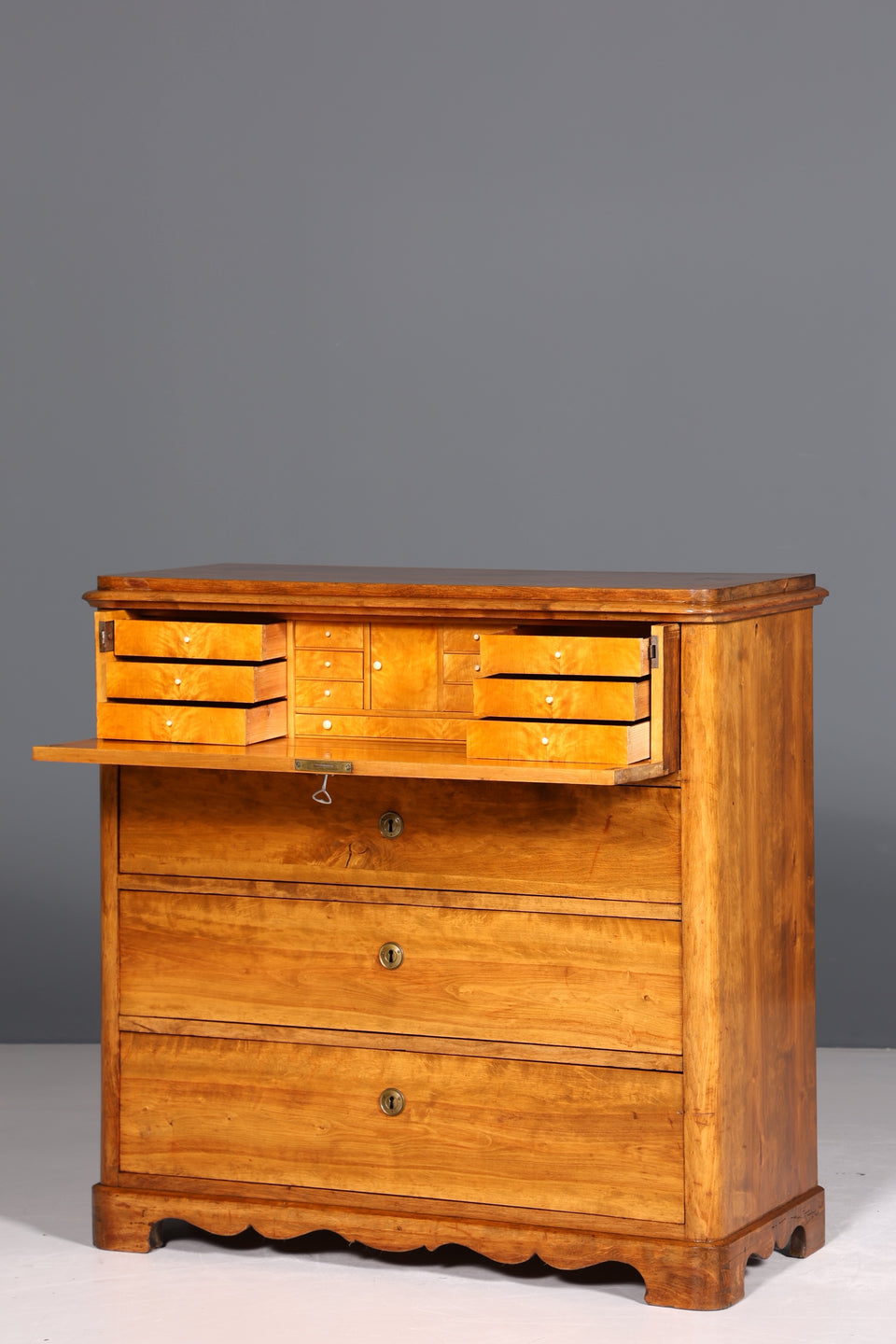 Stilvoller Original Biedermeier Sekretär um 1860 Kommode Antik Büro Kommode Secretary