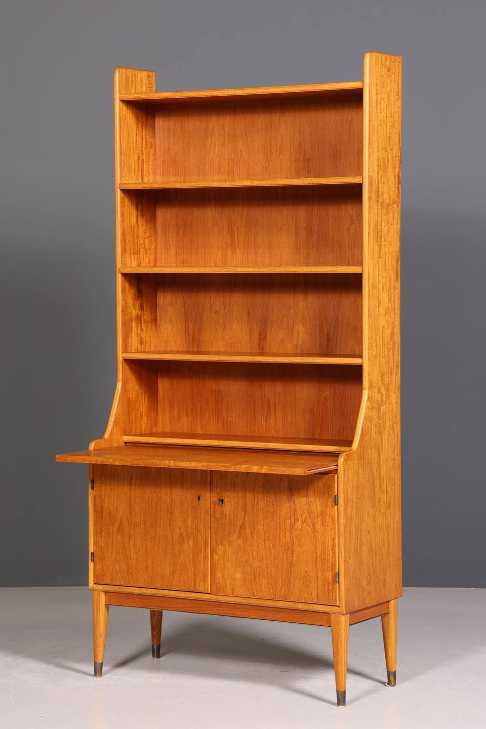 Traumhafter Mid Century Schrank Bücherregal Vintage Highboard Sekretär Holz Regal Bookshelf 60er Jahre