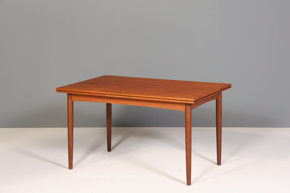 Wunderschöner Mid Century Esstisch ausziehbarer Danish Design Teak Holz Küchentisch Esszimmer Tisch