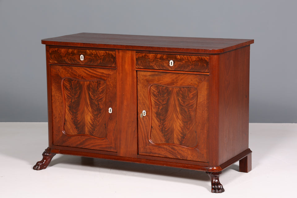 Edler Louis Philippe Schrank um 1880 Biedermeier Antik Mahagoni Sideboard Kommode um 1880