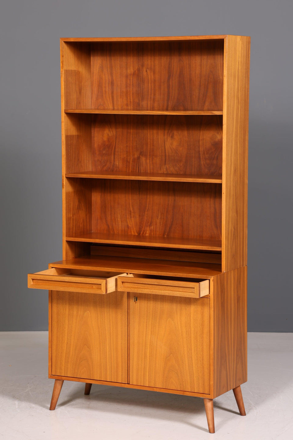 Simple Mid Century Bookcase Danish Design Cabinet Retro Chest of Drawers "Made in Denmark" Shelf 60s 2 of 2