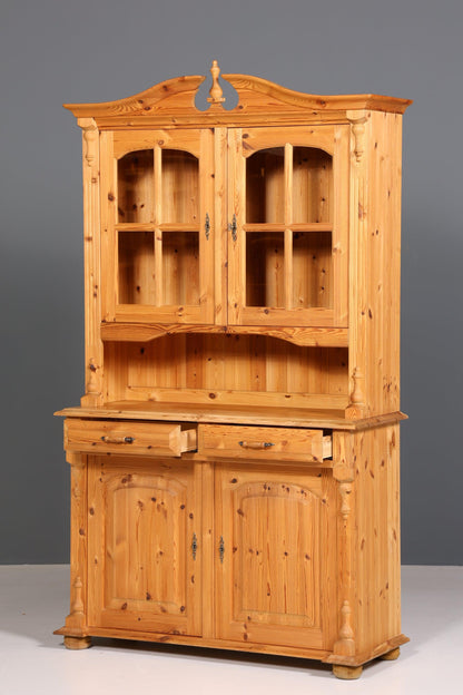 Beautiful country style display cabinet softwood cabinet real wood kitchen cabinet