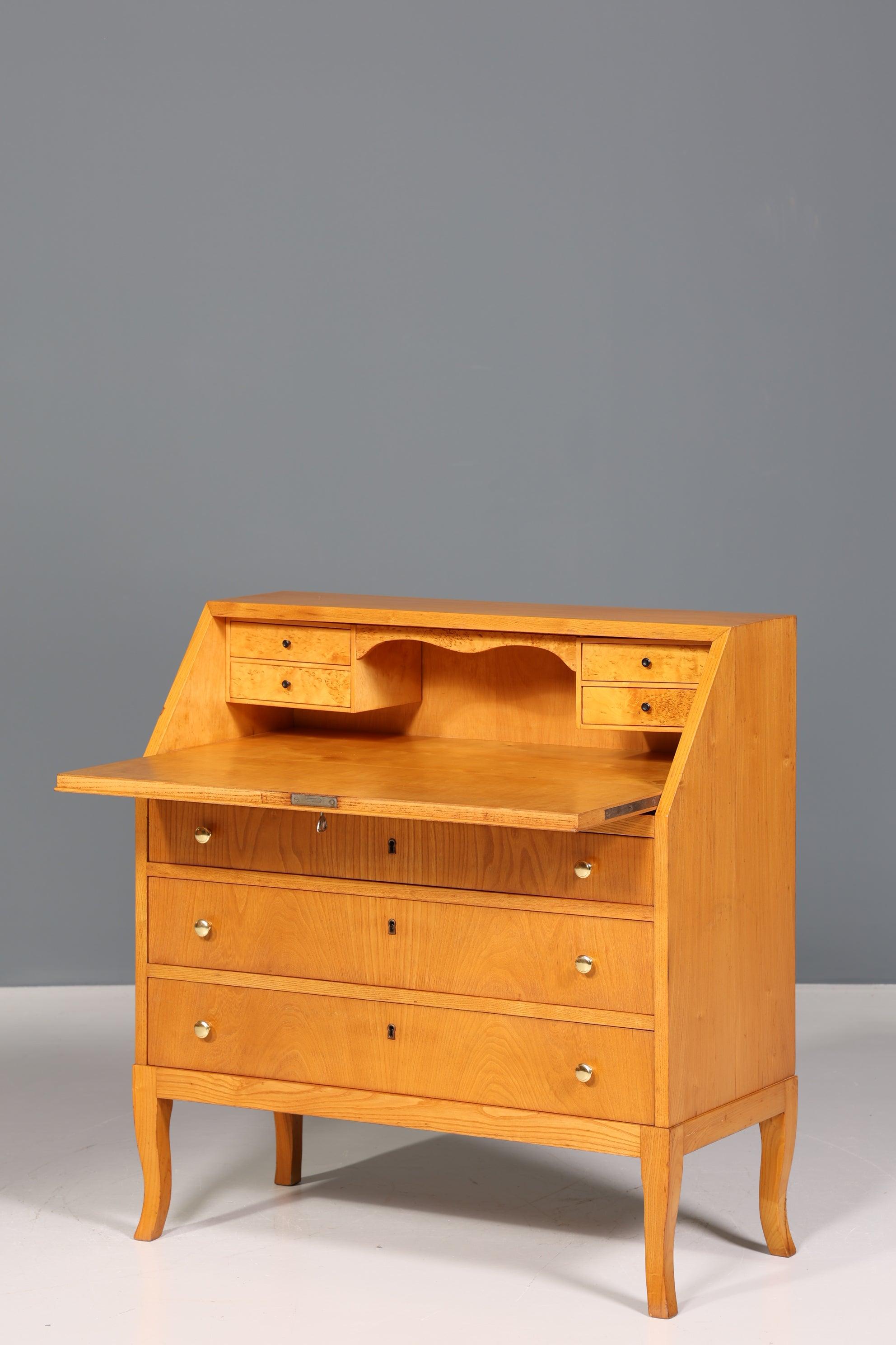 Stylish secretary in Biedermeier style around 1930 real wood writing furniture chest of drawers