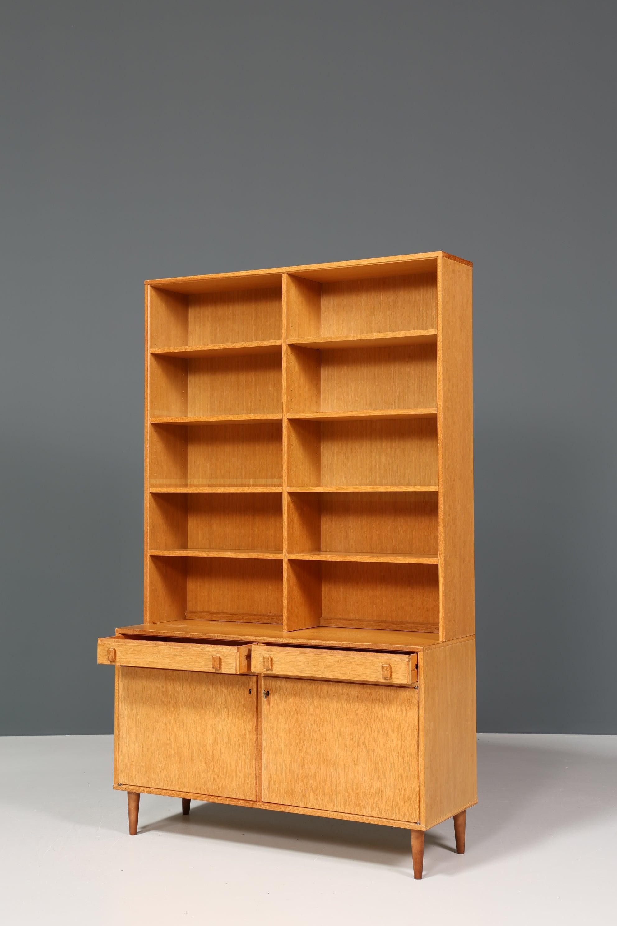 Stilvolles Mid Century Regal &quot;Made in Denmark&quot; echt Holz Schrank Danish Design Retro Kommode Vintage Bücherregal 60er Jahre