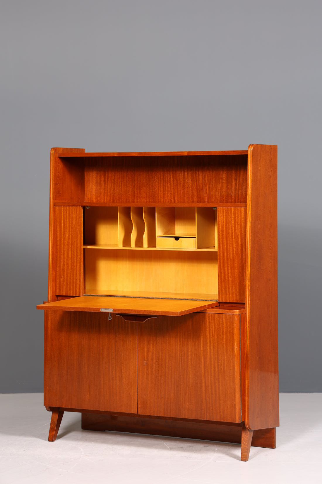 Stylish Mid Century Cabinet František Jirák for Tatra Nabytok Secretary Bookcase Retro Highboard Vintage Shelf 60s