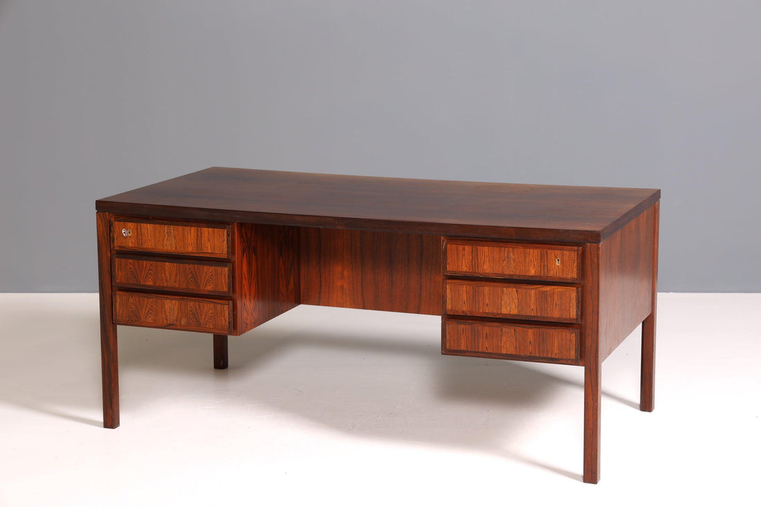 Rare mid-century desk made of rosewood wood &quot;Model 77 by Gunni Omann for Omann Jun Møbelfabrik&quot; 1960s