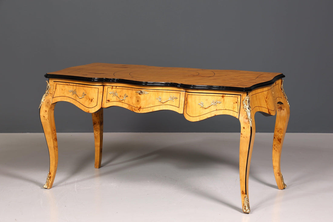 Eleganter Schreibtisch im Biedermeier Stil Bürotisch Birke Office Desk