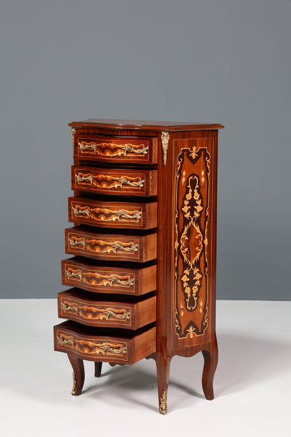 Wunderschönes Barock Design Vertiko Louis XV Highboard Kommode Schubladenkommode