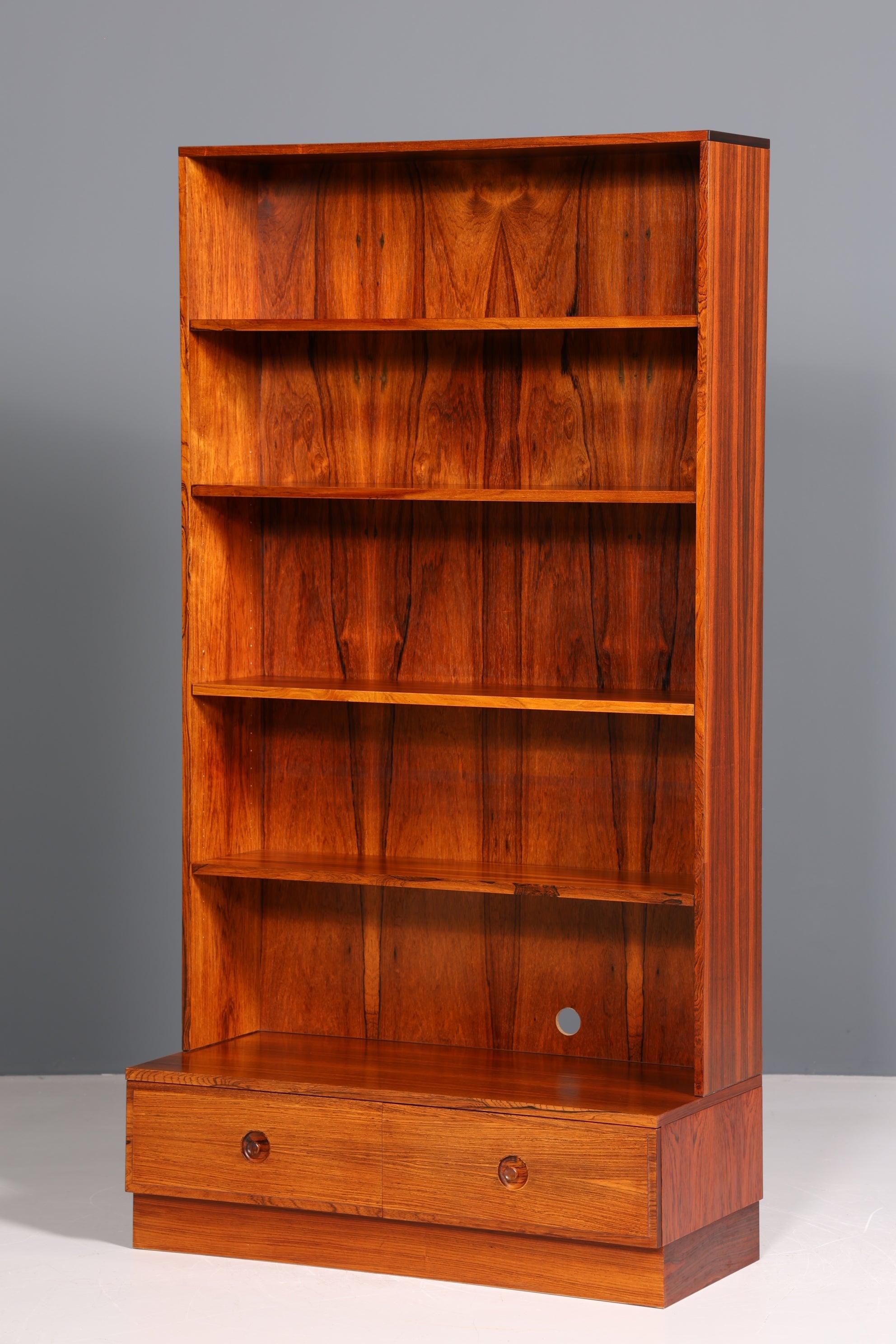 Beautiful Mid Century Rosewood Shelf Vintage Bookcase 60s Bookshelf Cabinet Chest of Drawers