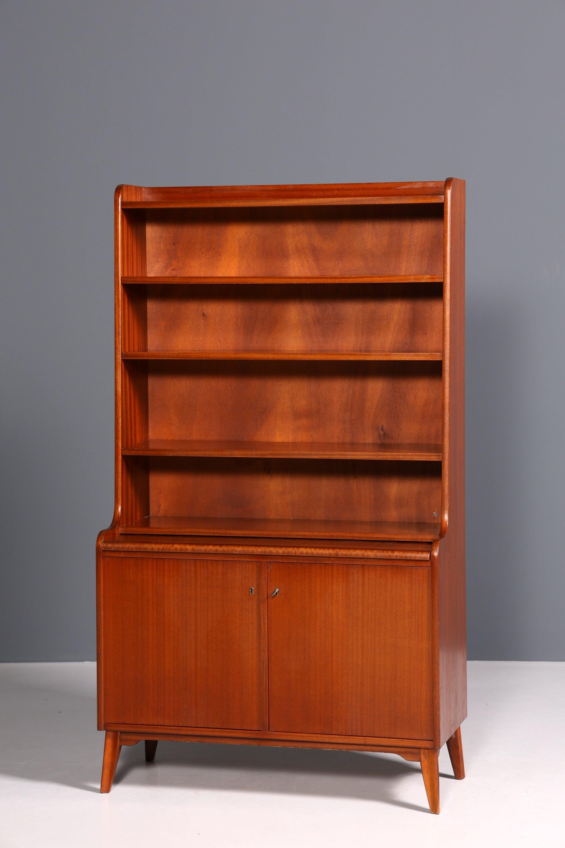 Wunderschöner Mid Century Schrank Bücherregal Vintage Highboard Retro Sekretär Holz Regal 60er Jahre