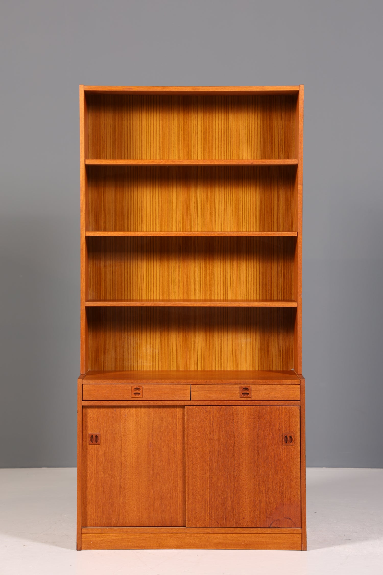 Wunderschönes Mid Century Regal skandinavisches Bücherregal Teak Holz Kommode 60er Jahre