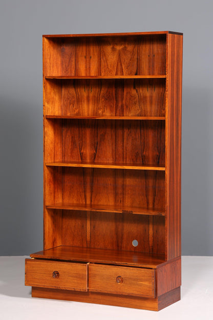 Beautiful Mid Century Rosewood Shelf Vintage Bookcase 60s Bookshelf Cabinet Chest of Drawers