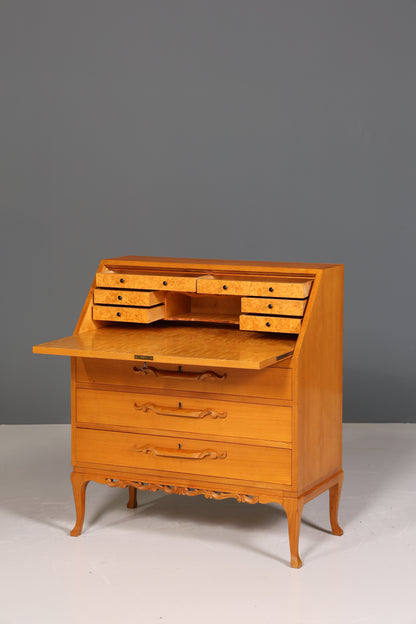 Noble Secretary around 1930 Office Chest of Drawers Cherry Wood Secretary Desk Chest of Drawers